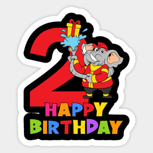 2nd Birthday Party 2 Year Old 2 Years Sticker